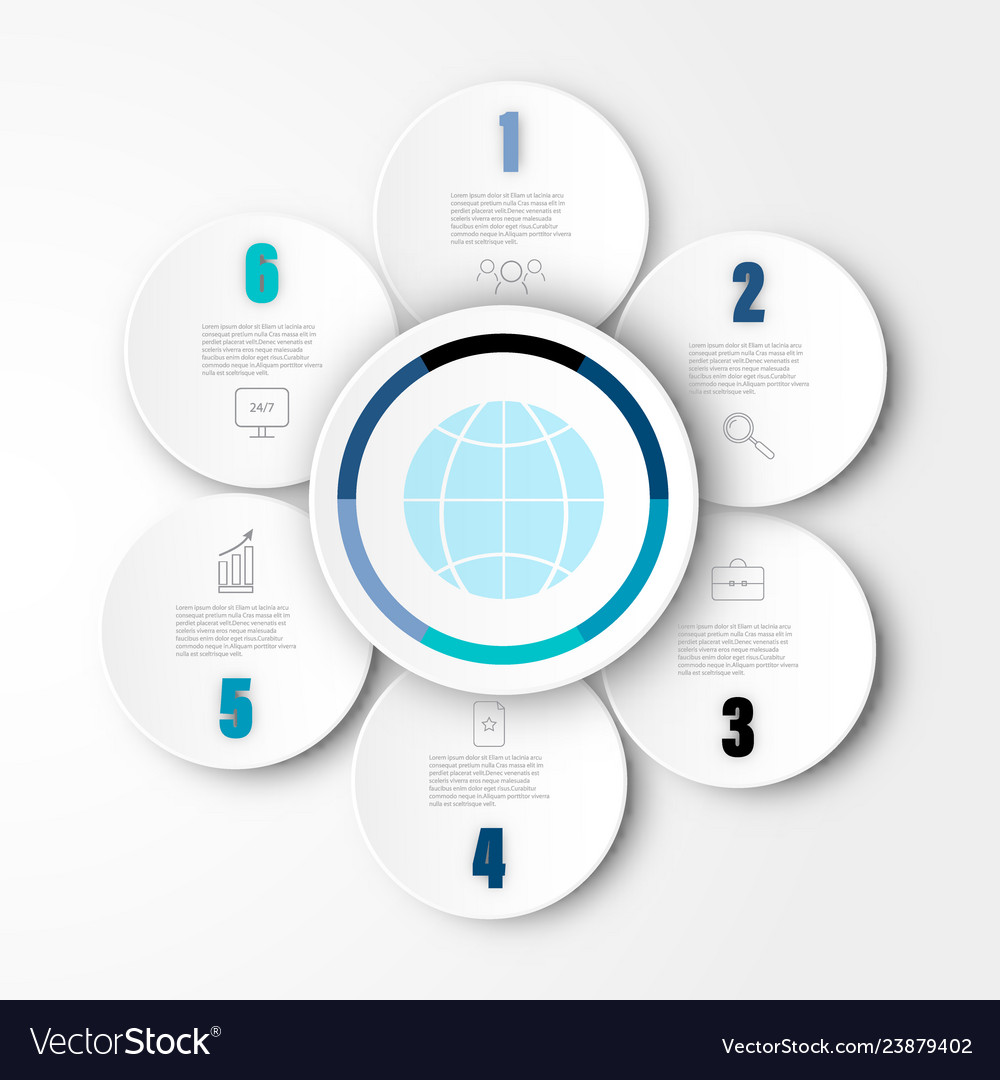 Business data visualization process chart vector image Business data visualization process chart