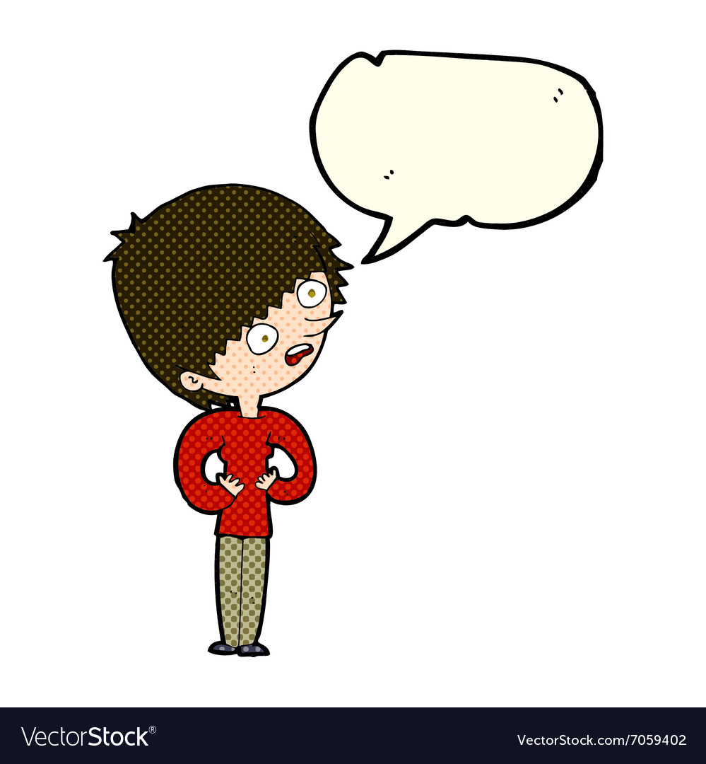 Cartoon shocked woman with speech bubble Vector Image