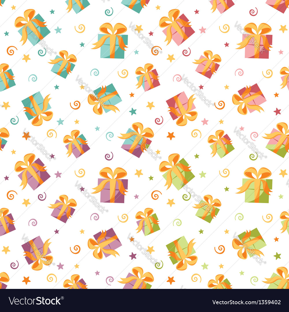 Colorful Gift Boxes Seamless Pattern
