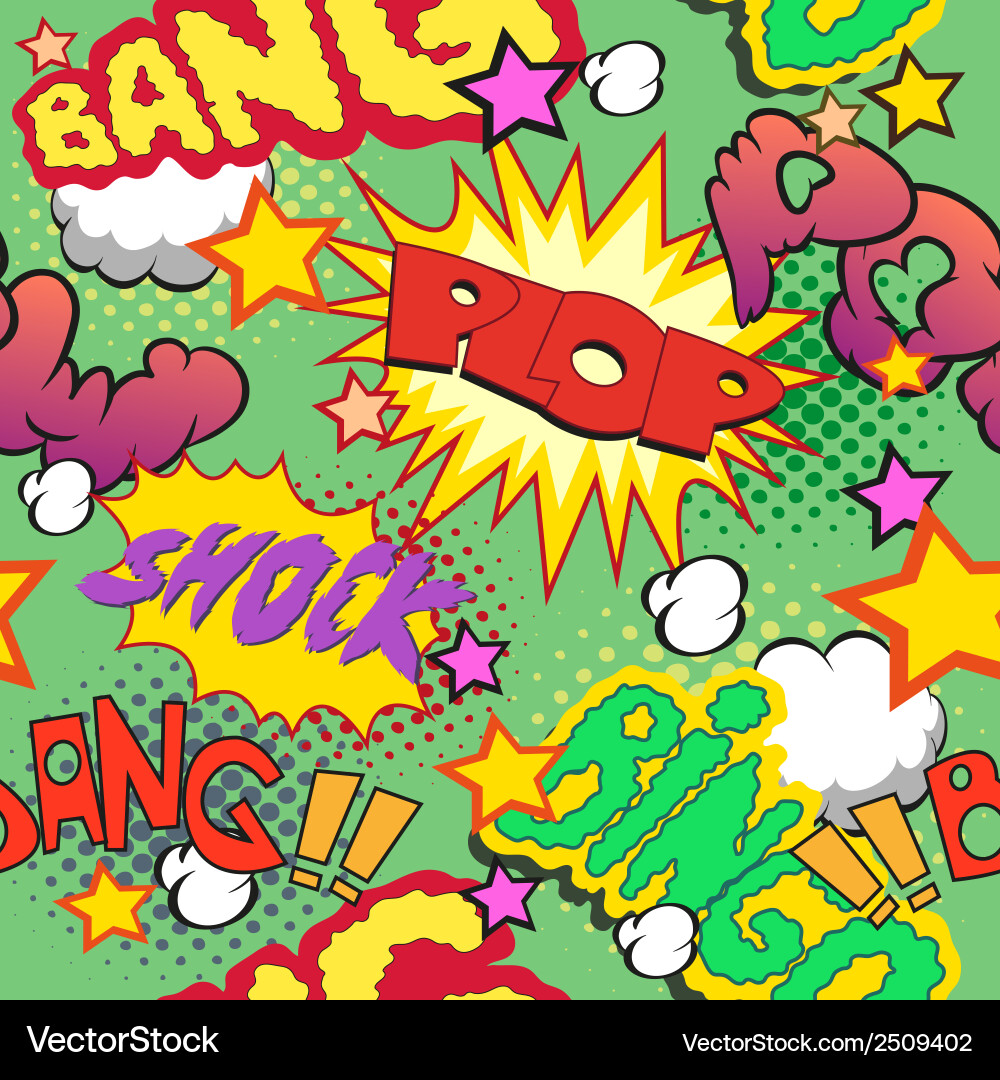 Explotion Pattern Vector Comic book explosion pattern Royalty Free Vector Image