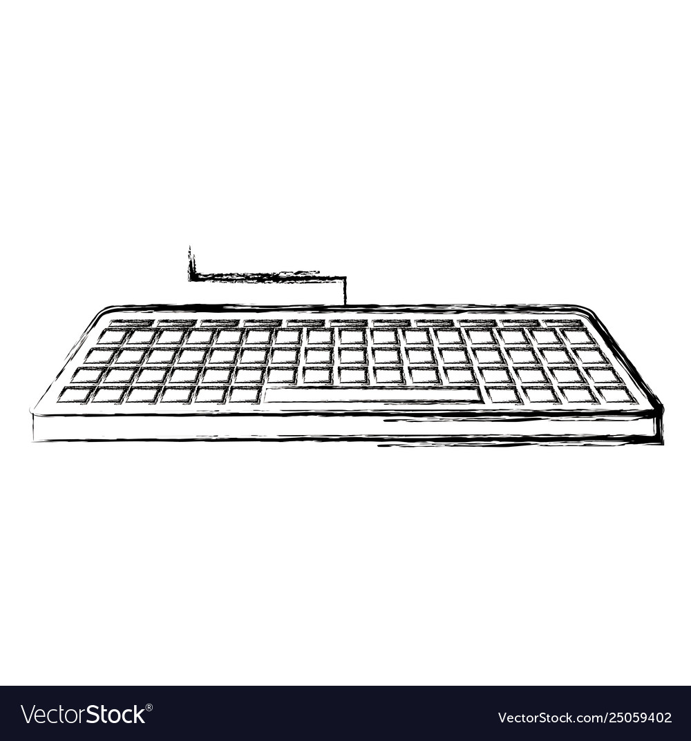 Computer keyboard isolated icon vector image Computer keyboard isolated icon