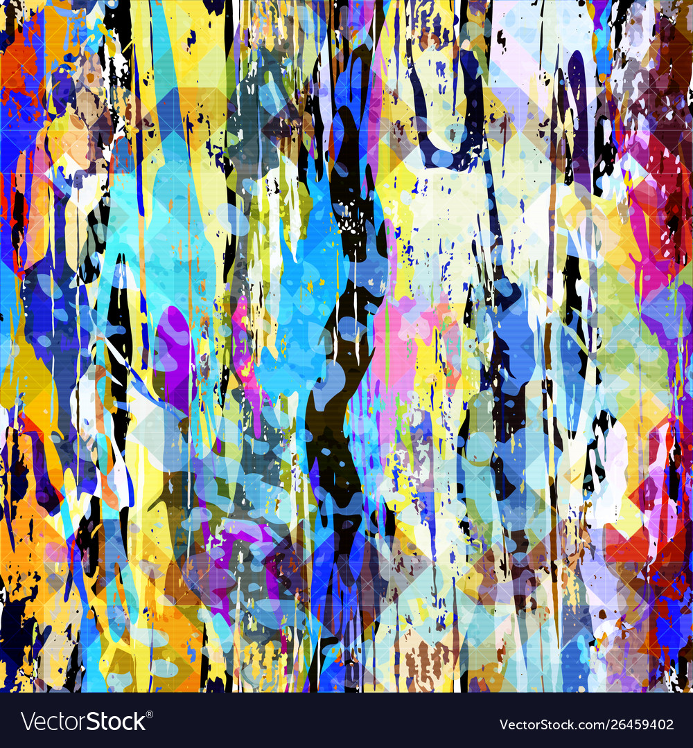 Geometric abstract color pattern in graffiti vector image Geometric abstract color pattern in graffiti
