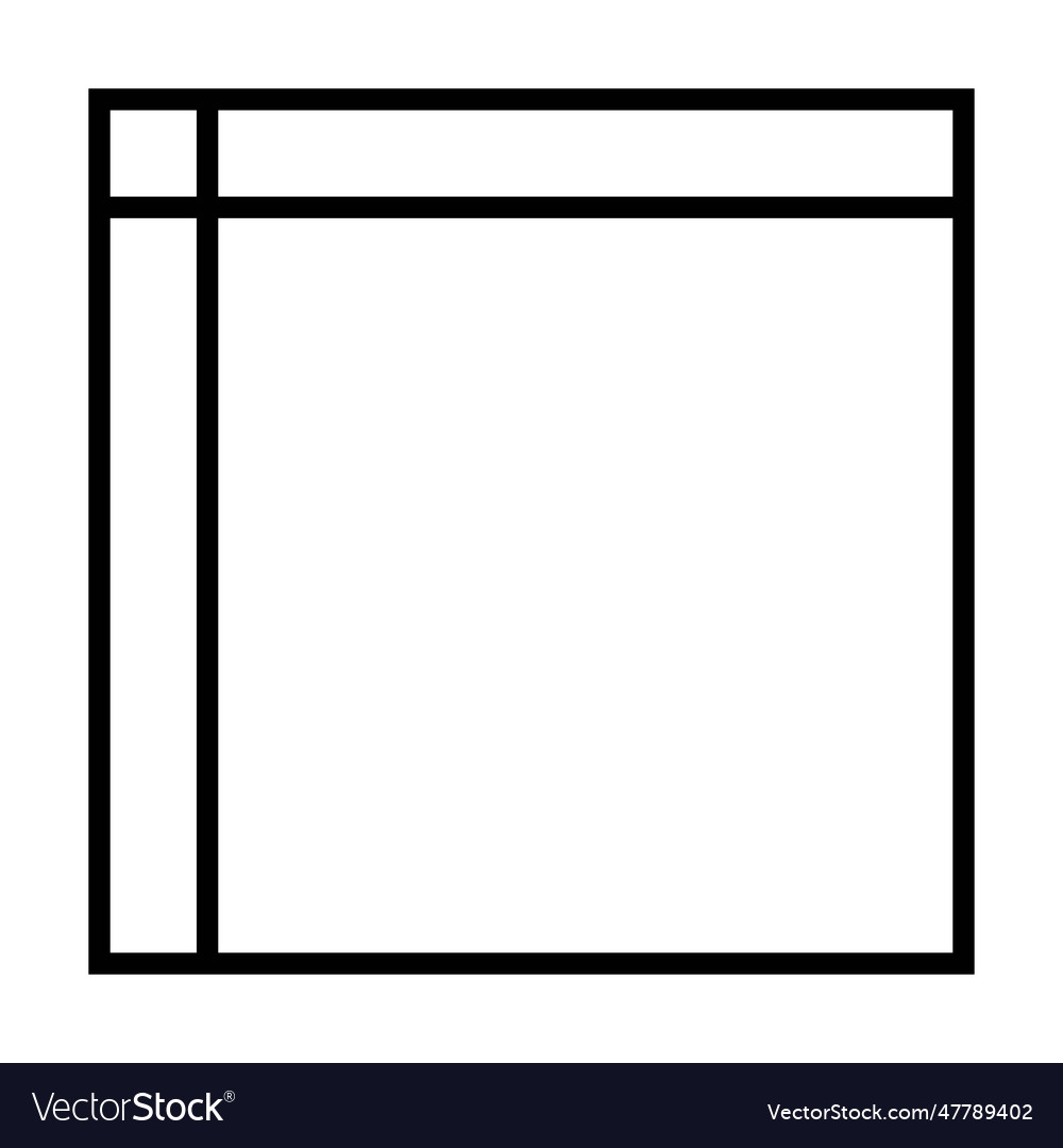Internal storage flow chart shape element vector image Internal storage flow chart shape element