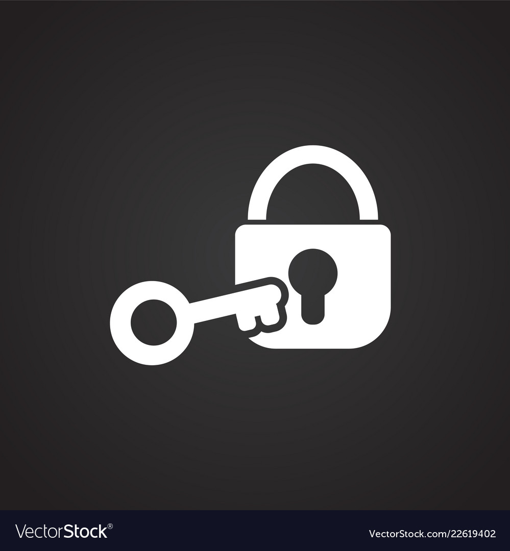 Internet security lock on black background