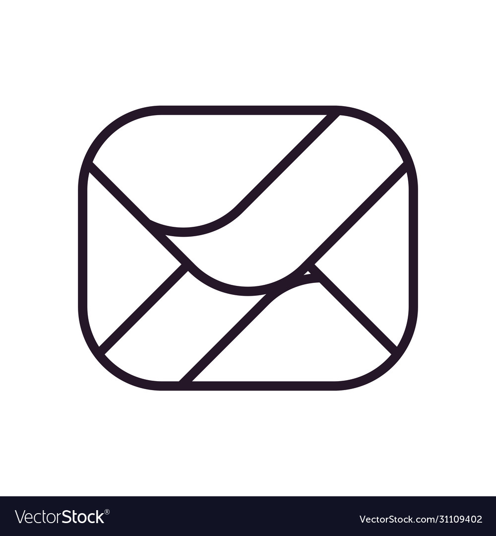 Isolated envelope line style icon design vector image Isolated envelope line style icon design