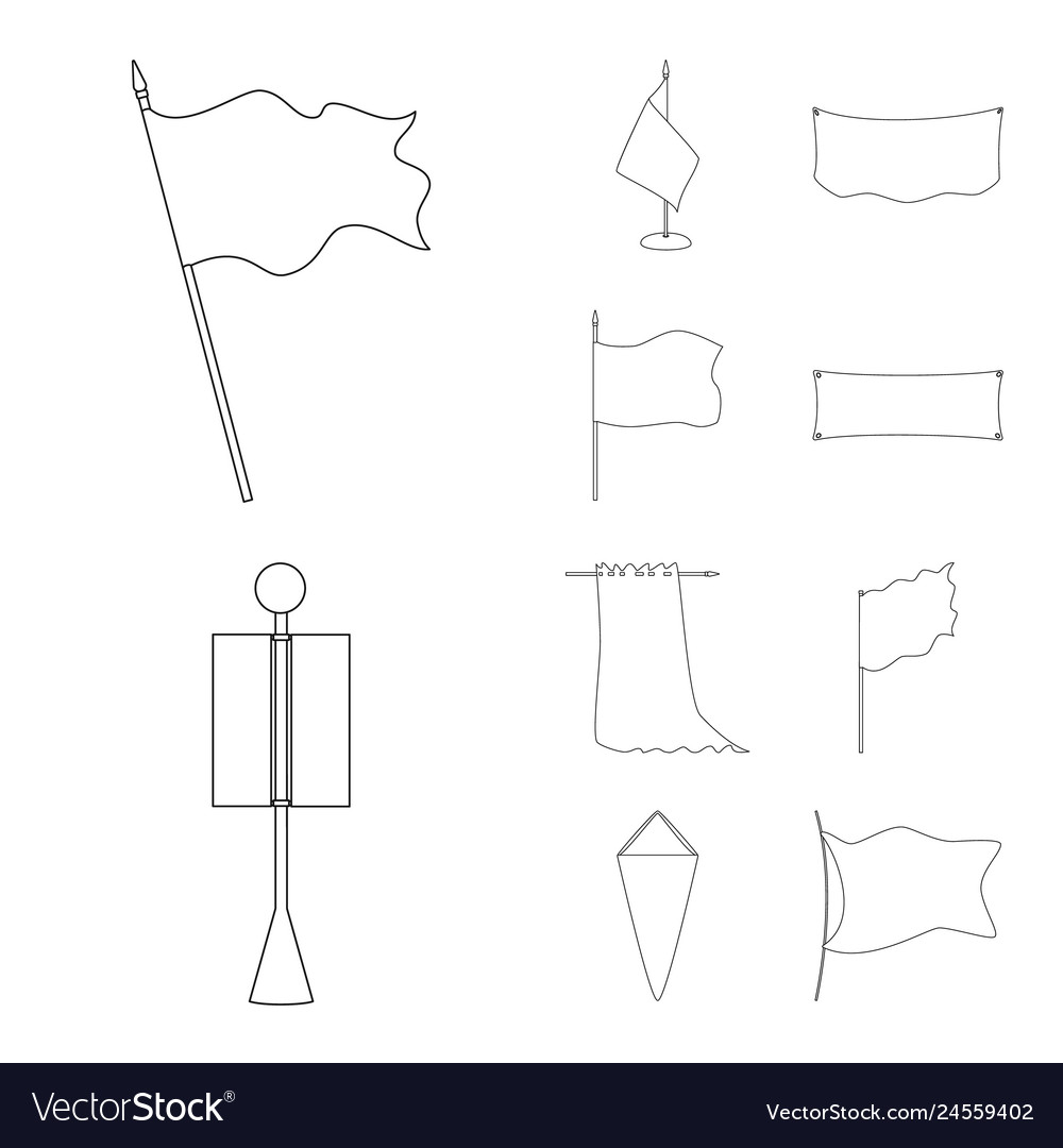 Isolated object of blank and canvas logo set vector image Isolated object of blank and canvas logo set