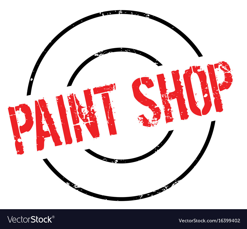 Paint shop rubber stamp