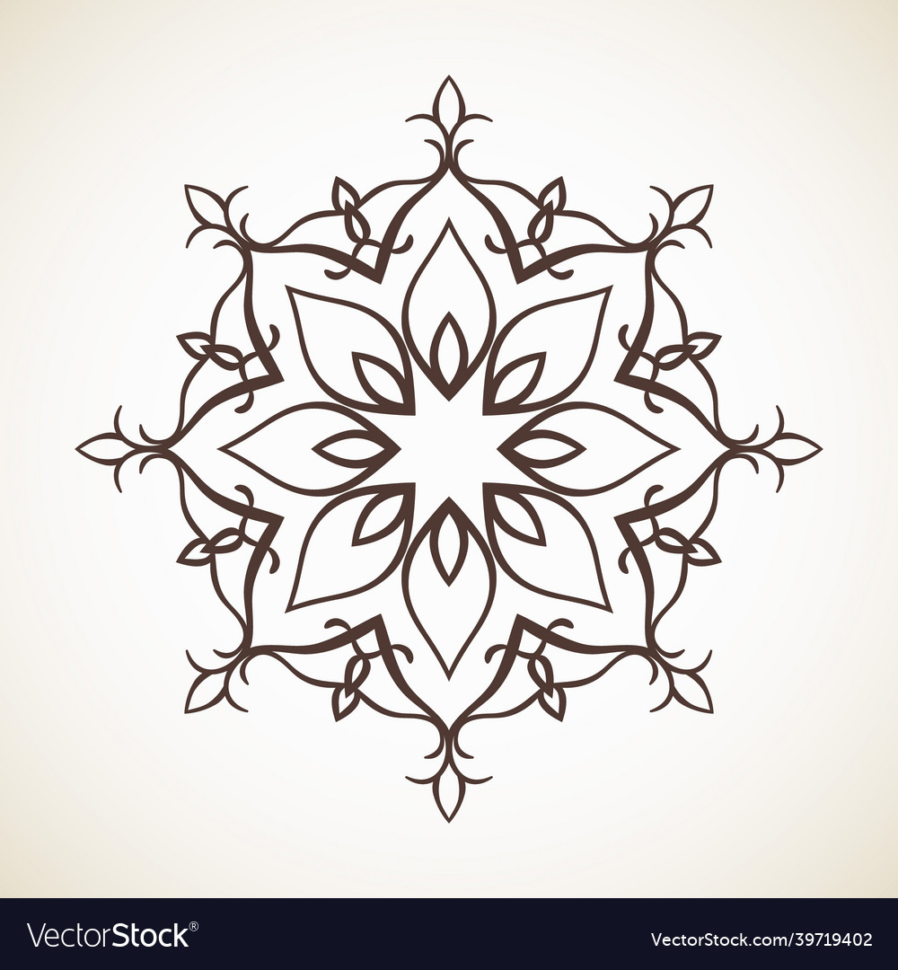 Round pattern circular ornament design element