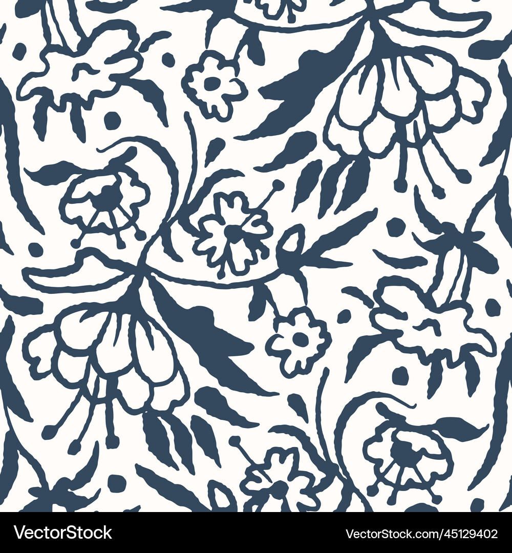 Seamless pattern with flowers Royalty Free Vector Image