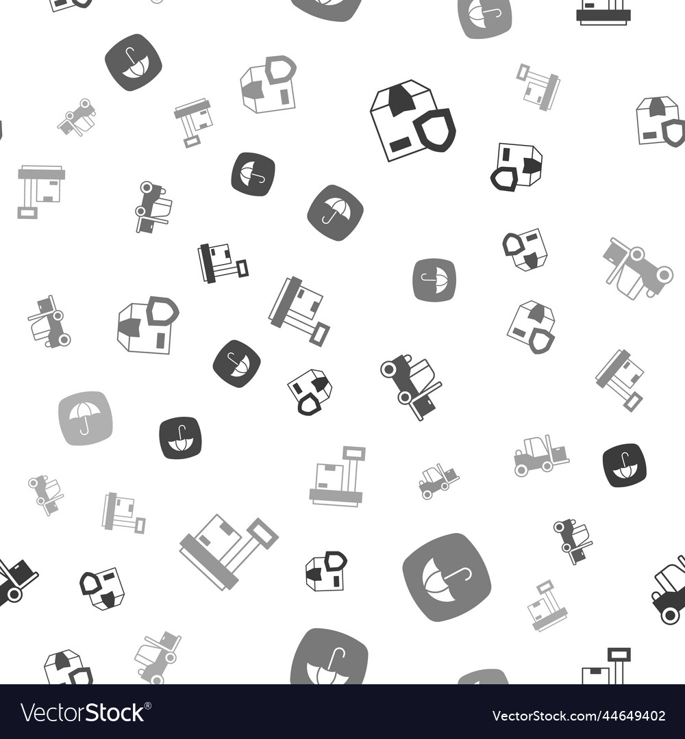 Set delivery security with shield package Vector Image Set delivery security with shield package