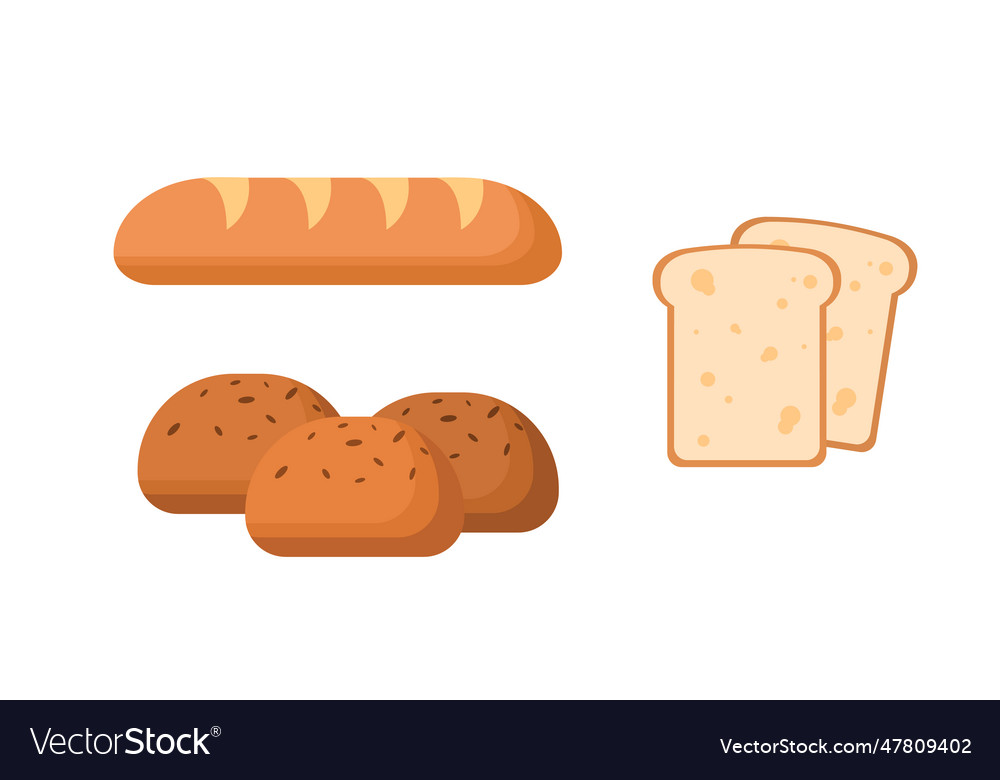Set of different type bread