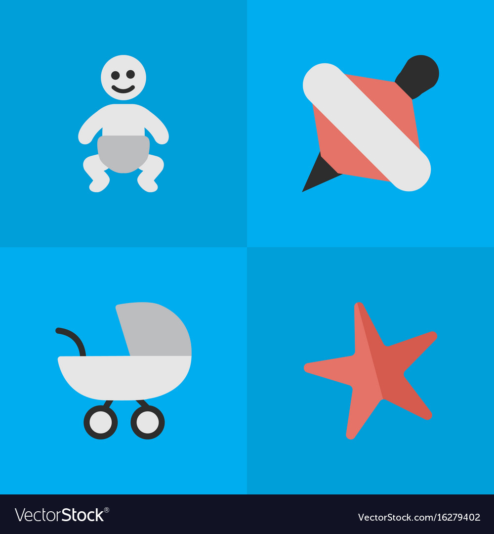 Set of simple child icons