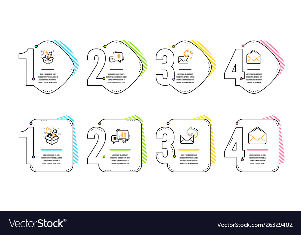 Share mail graph chart and creativity icons set vector image Share mail graph chart and creativity icons set