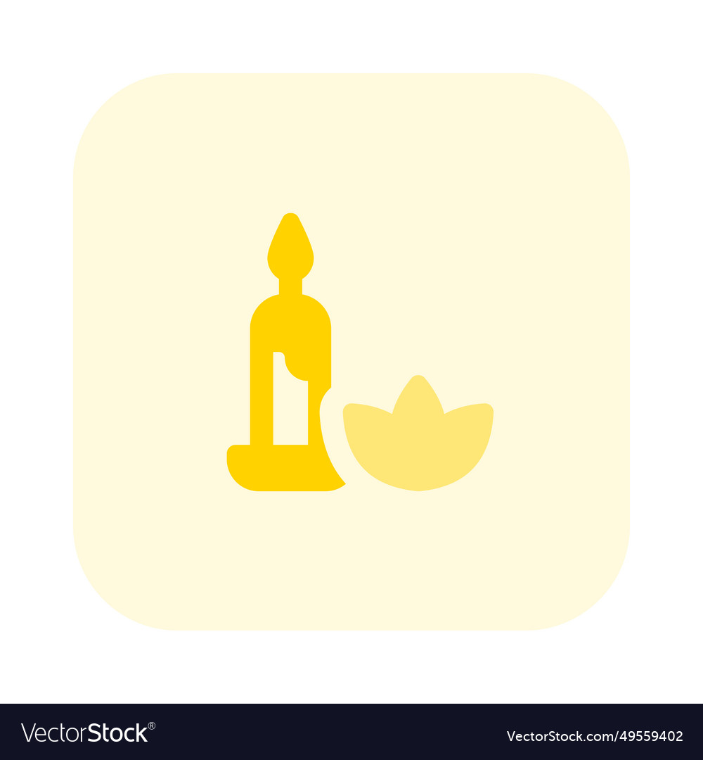 Soft lightning from the candle isolated Royalty Free Vector