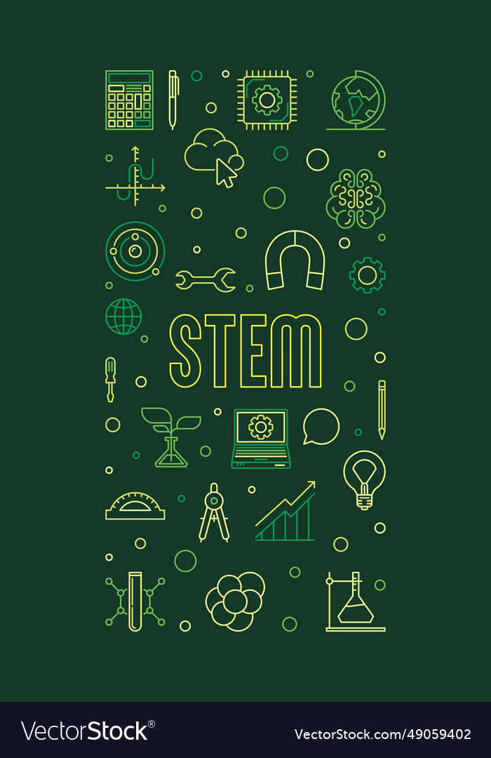 Stem - science technology engineering and math Vector Image