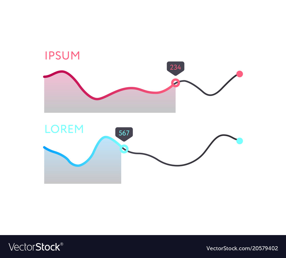 Stock Index Diagramm isoliert auf weiß