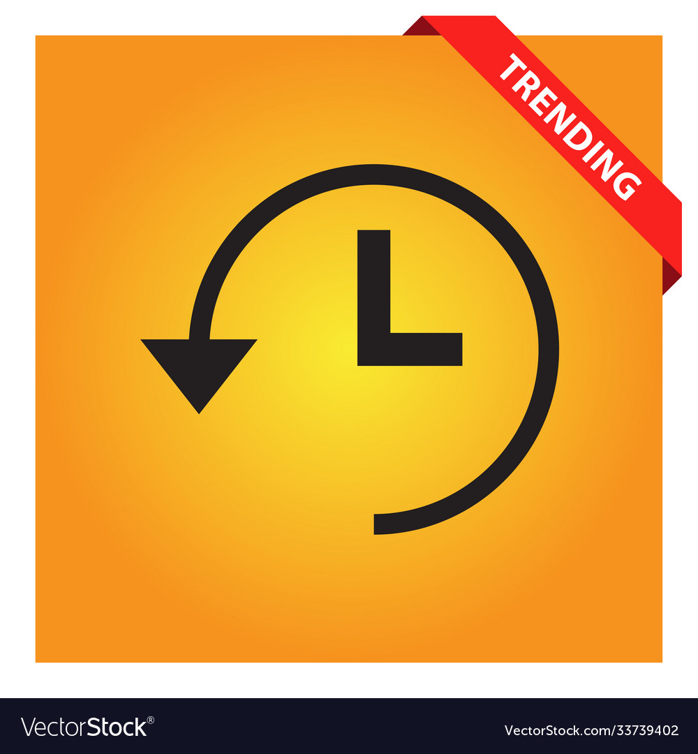 Time back icon for web and mobile