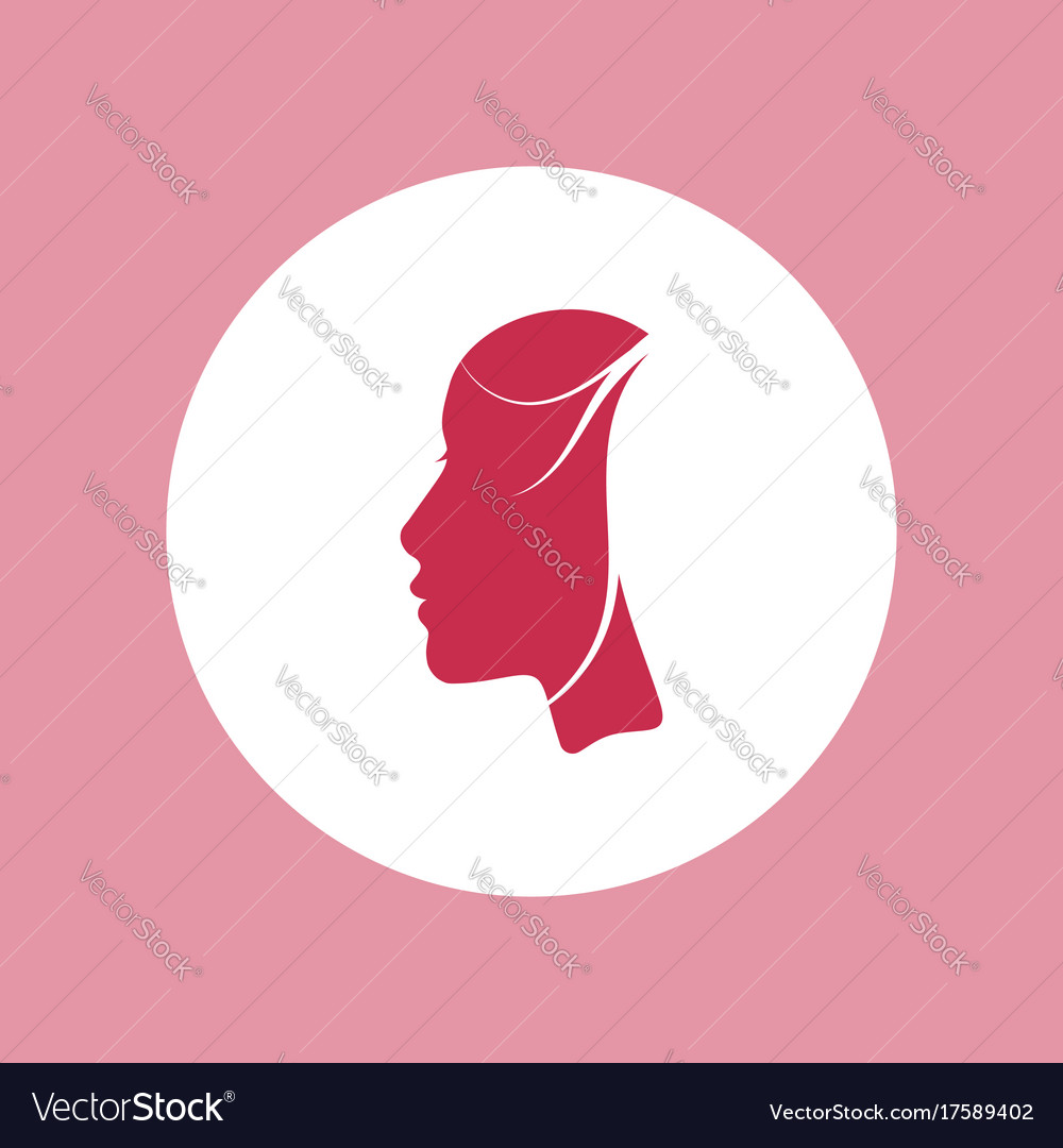 Woman beautiful face profile icon Royalty Free Vector Image
