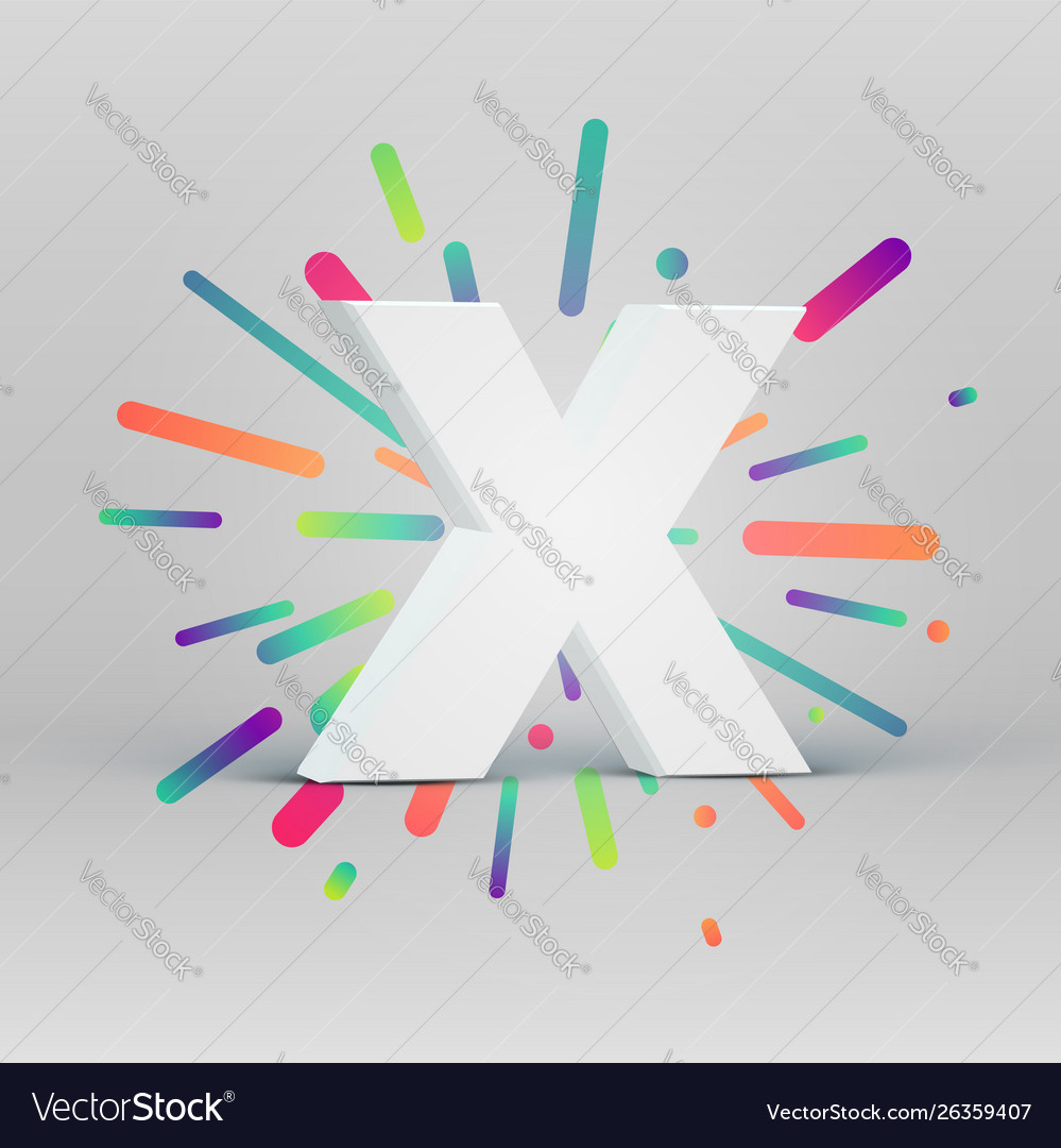 3d character from a fontset with colorful vector image 3d character from a fontset with colorful