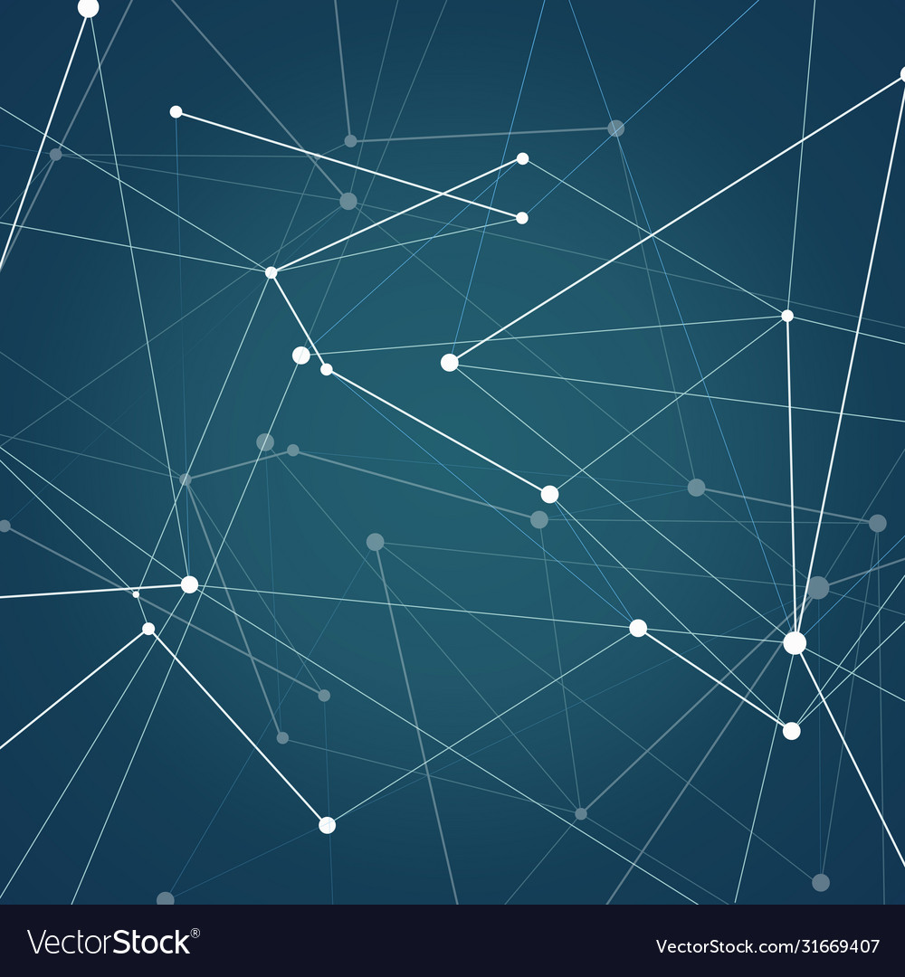 Abstract shapes background and technology network Vector Image Abstract shapes background and technology network