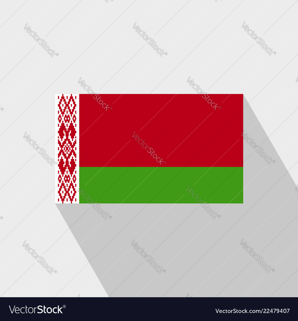 Belarus flag long shadow design