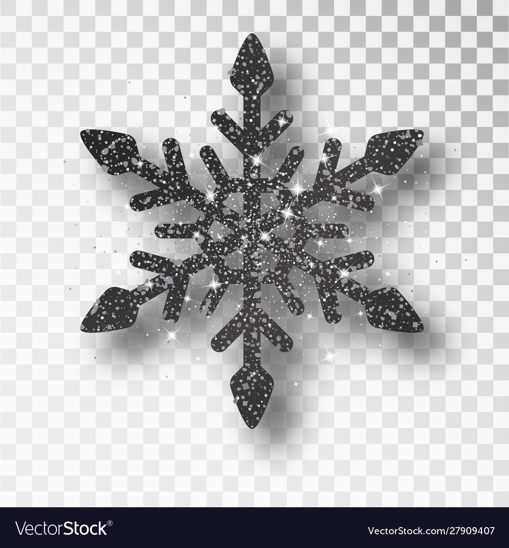 Black snowflake christmas decoration