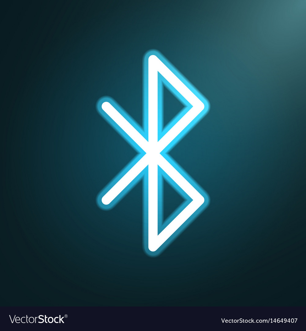 Bluetooth glow icon Royalty Free Vector Image - VectorStock