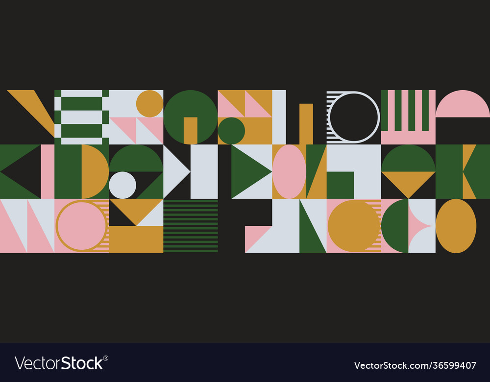 Deconstructed abstract pattern design vector image Deconstructed abstract pattern design