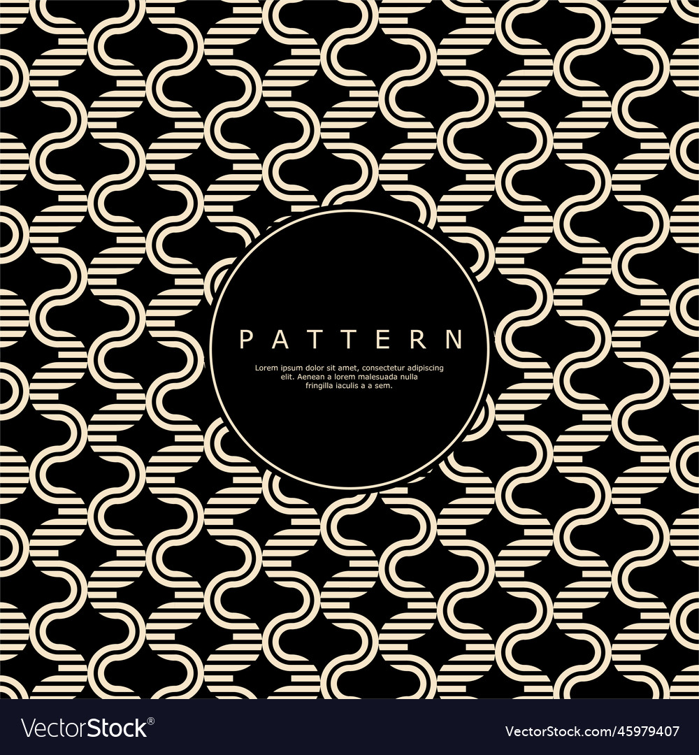 Elegant curve circle wave abstract pattern design