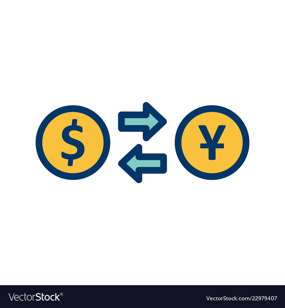 Exchange rate icon Royalty Free Vector Image - VectorStock