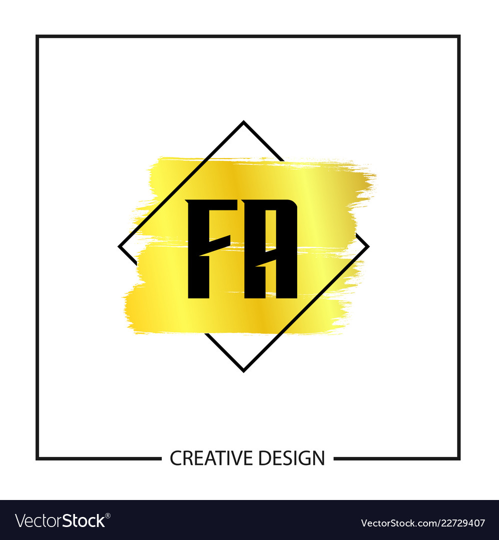 Initial letter fa logo template design