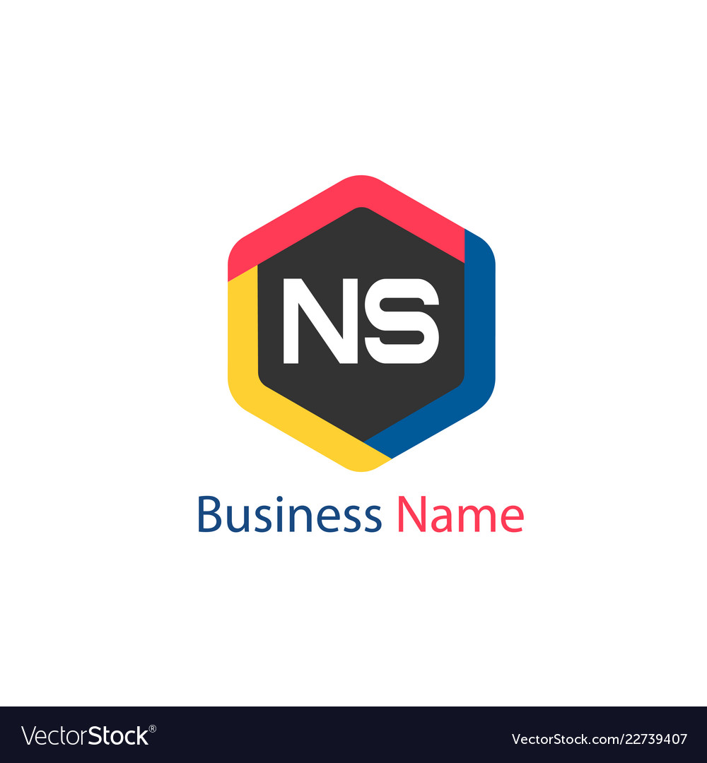 Initial letter ns logo template design