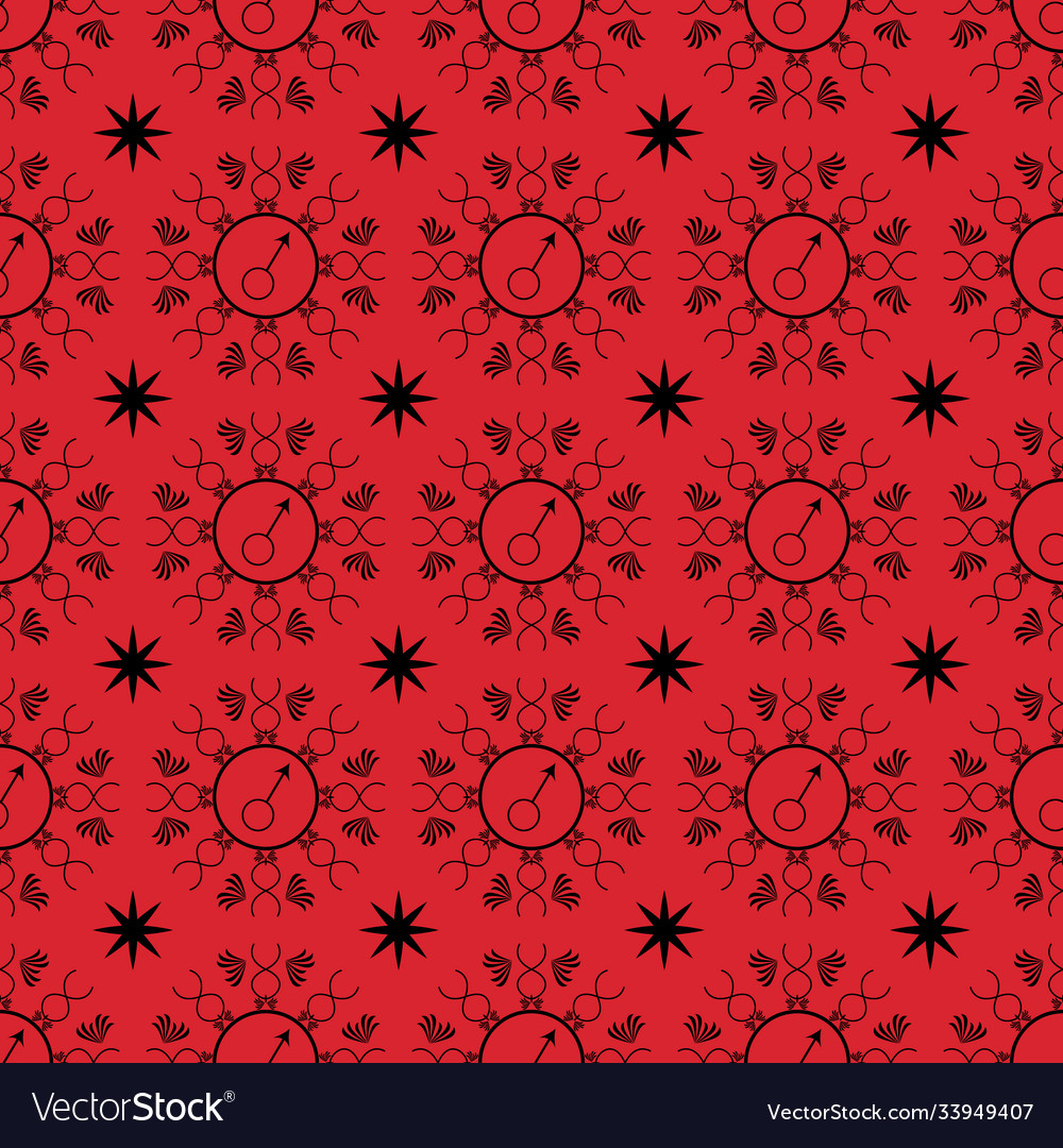 Mars symbol pattern vector image Mars symbol pattern