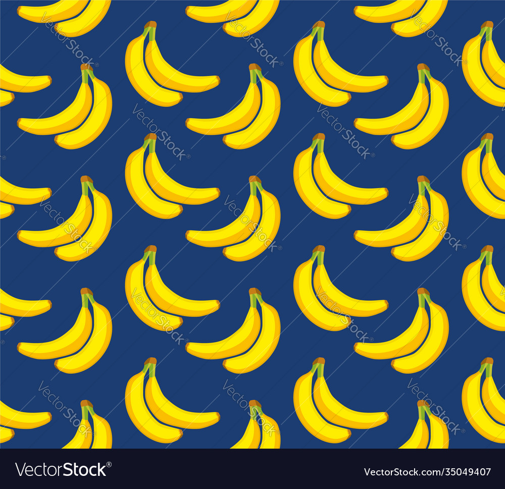 Seamless pattern background with bright bananas