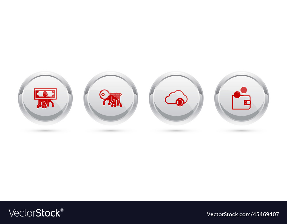 Set line cryptocurrency bitcoin with circuit key Vector Image Set line cryptocurrency bitcoin with circuit key
