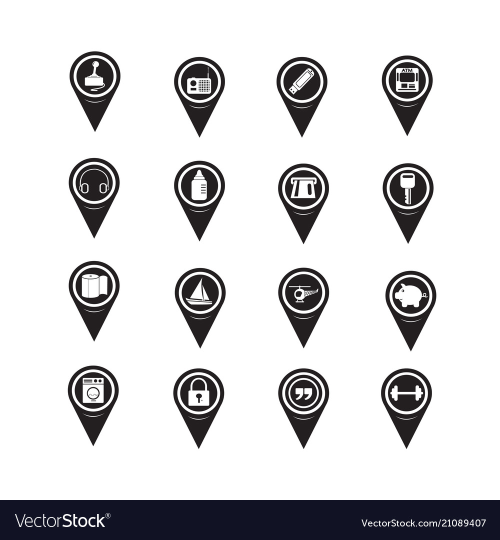 Set von Kartenzeiger-Symbolen für die Website vector image Set von Kartenzeiger-Symbolen für die Website
