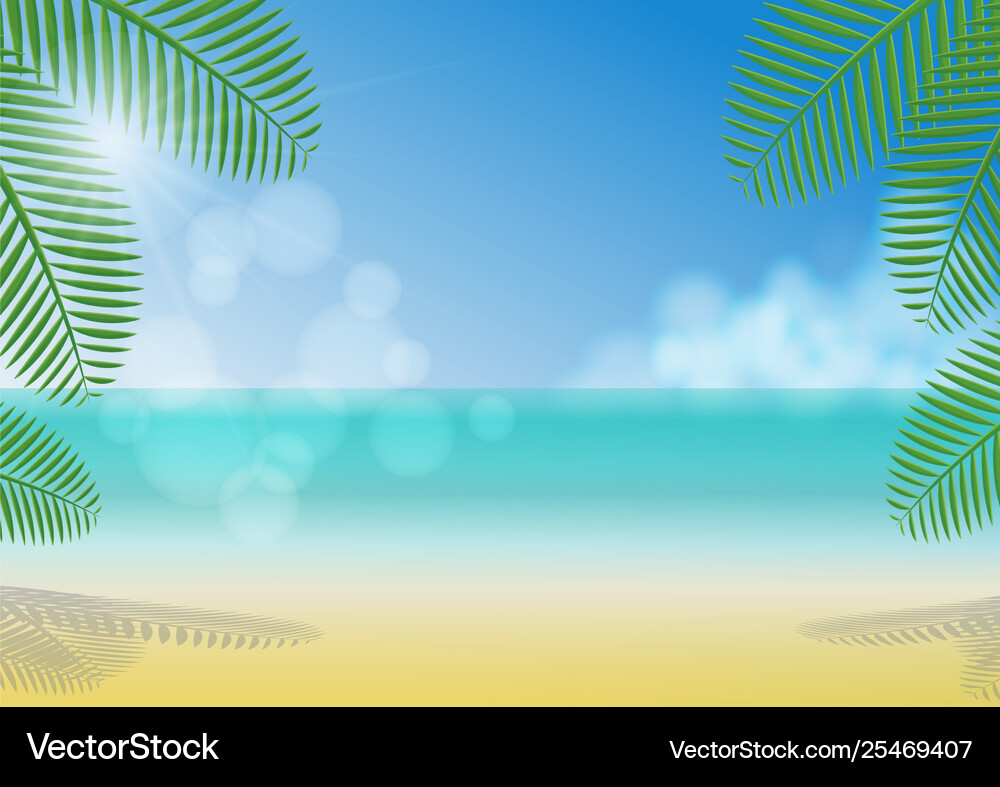 Summer beach background Royalty Free Vector Image