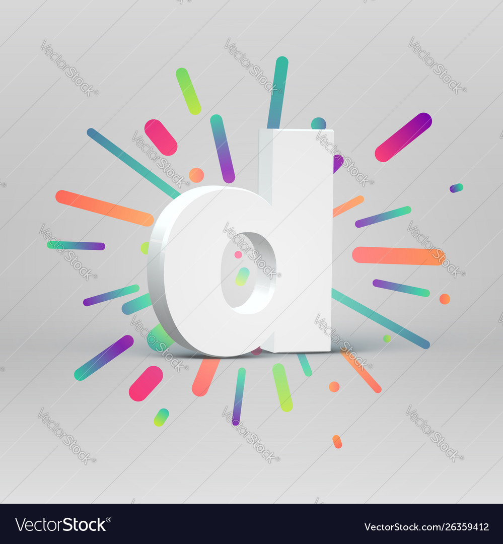 3d character from a fontset with colorful vector image 3d character from a fontset with colorful