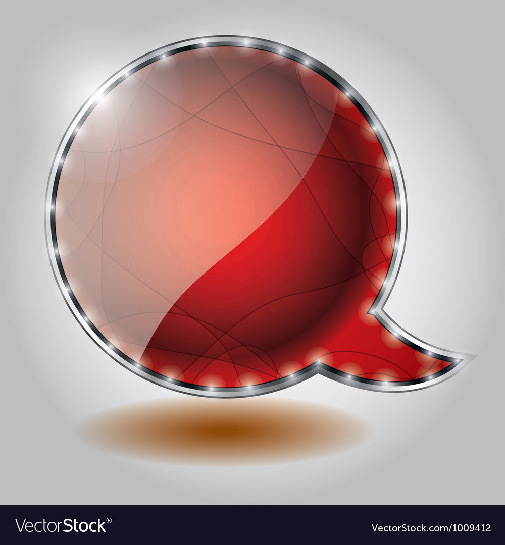 Abstract glossy speech bubble background