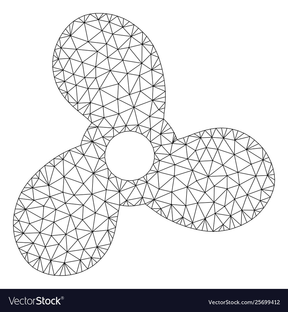 Boat propeller polygonal frame mesh