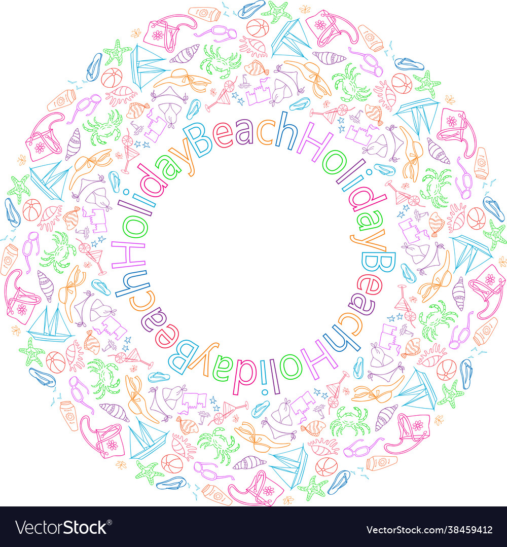 Decorative round design element from outlines Vector Image Decorative round design element from outlines