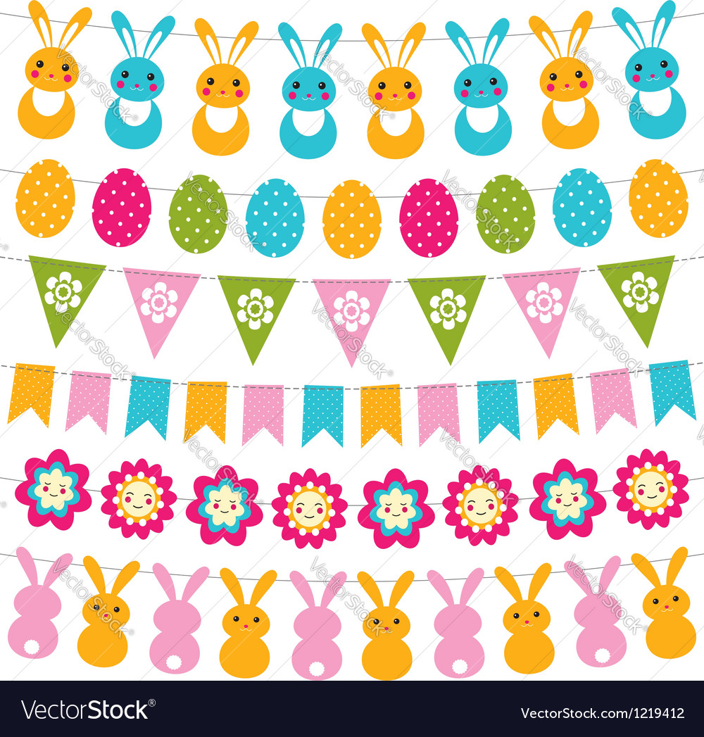 Easter garlands set