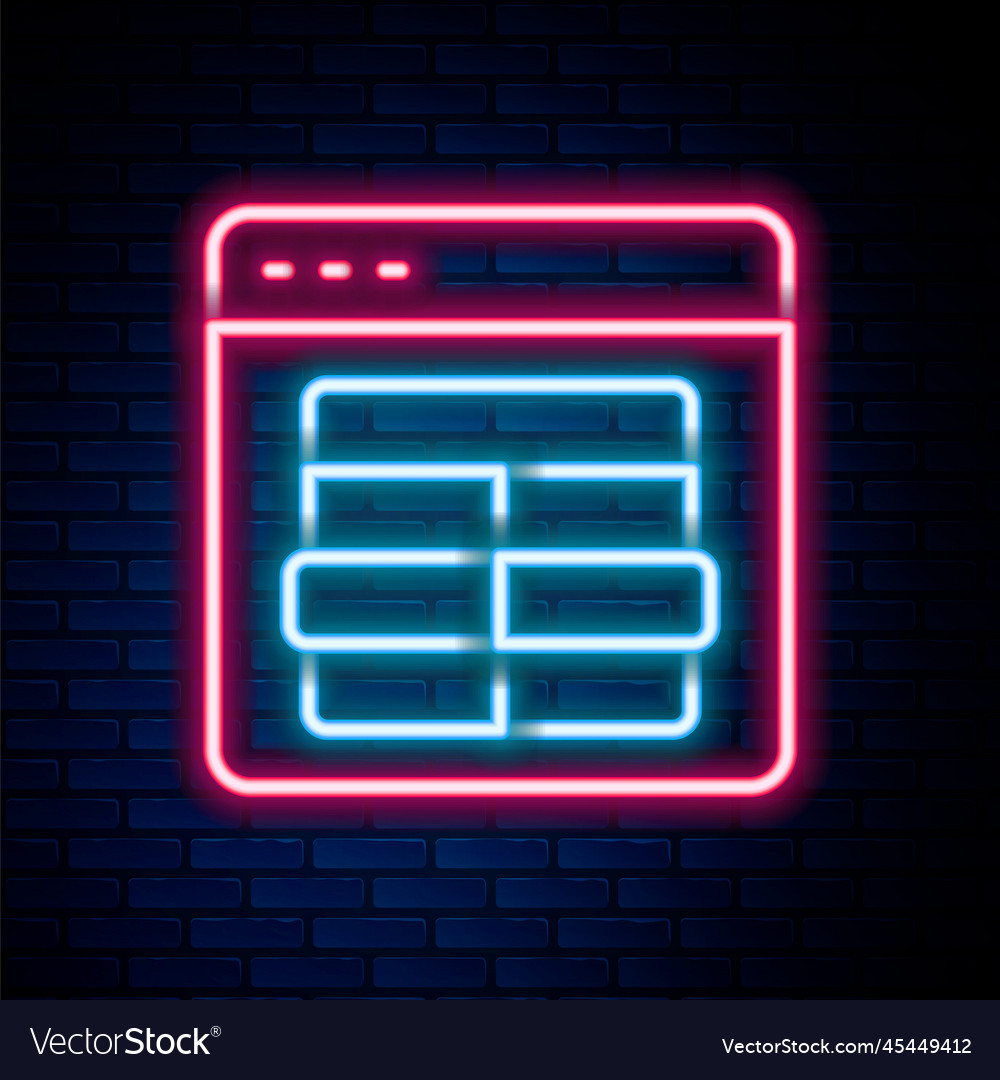 Glowing neon line mysql code icon isolated vector image Glowing neon line mysql code icon isolated
