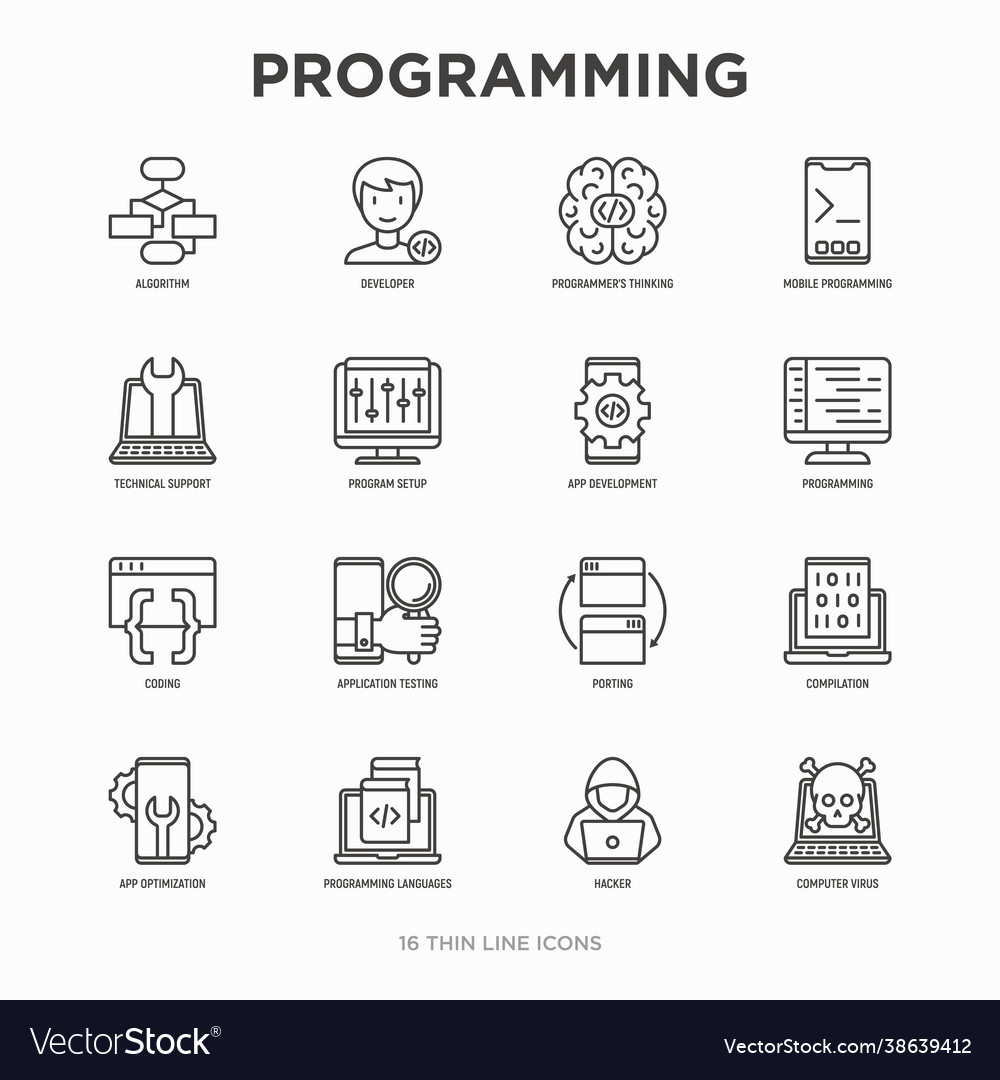 Programming Line Icons - Code & Development