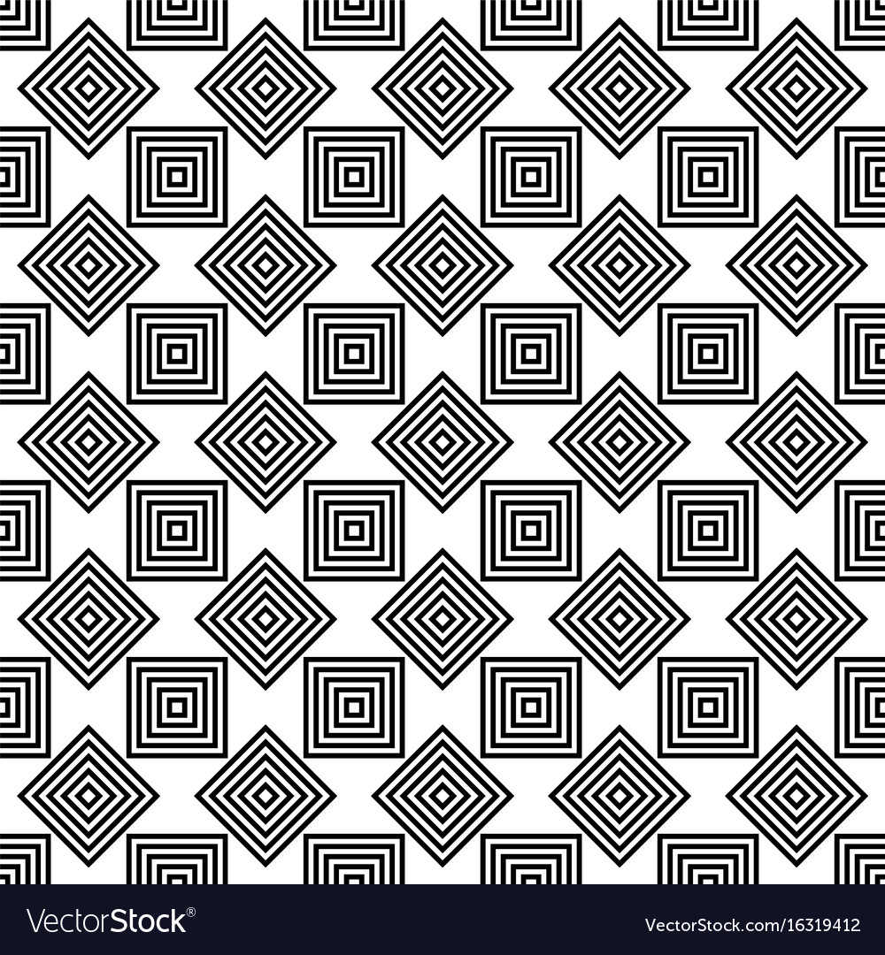 Seamless abstract monochrome square pattern