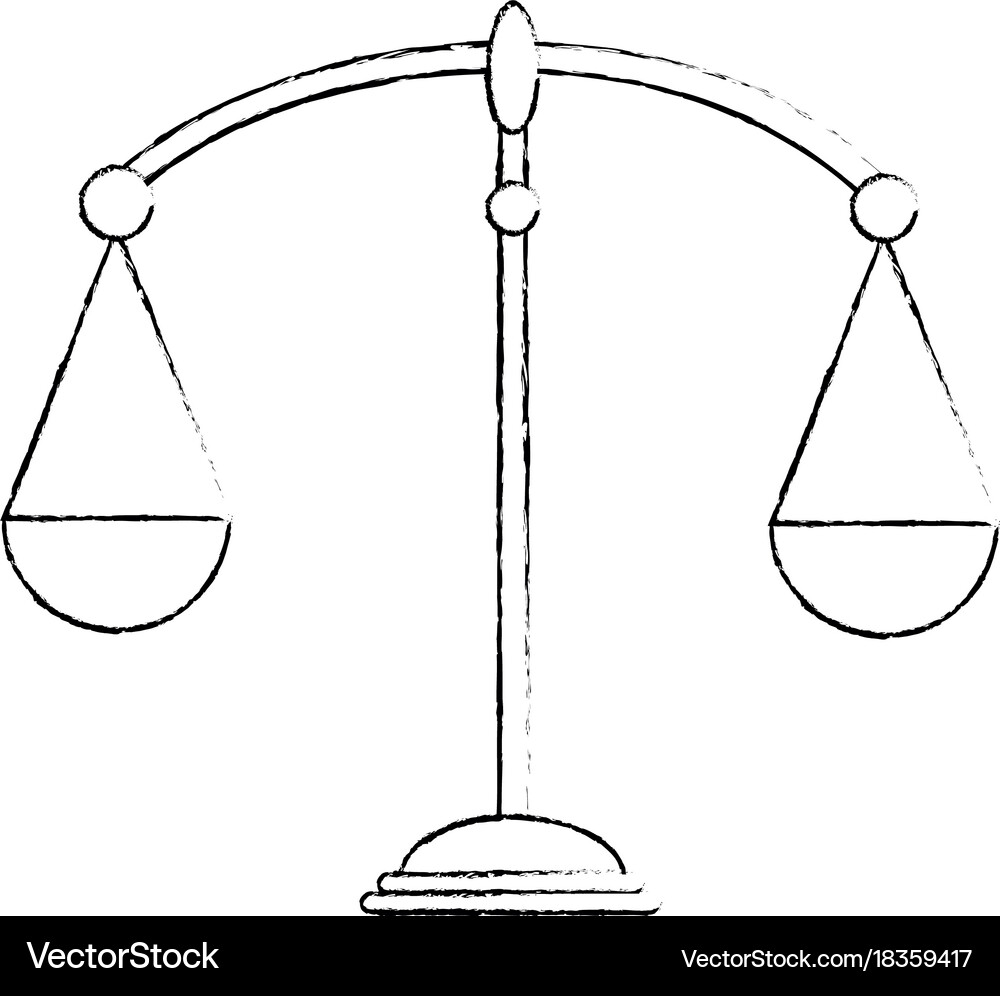 Balance scale isolated icon Royalty Free Vector Image