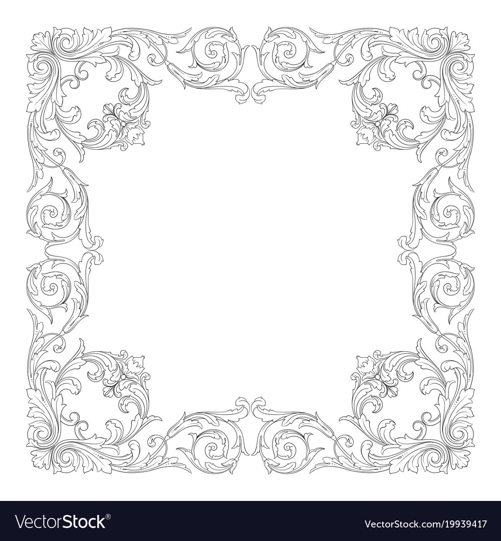 Baroque ornament in victorian style Royalty Free Vector