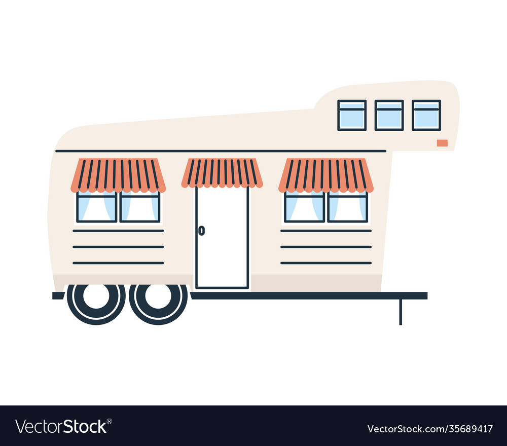 Camper trailer white design