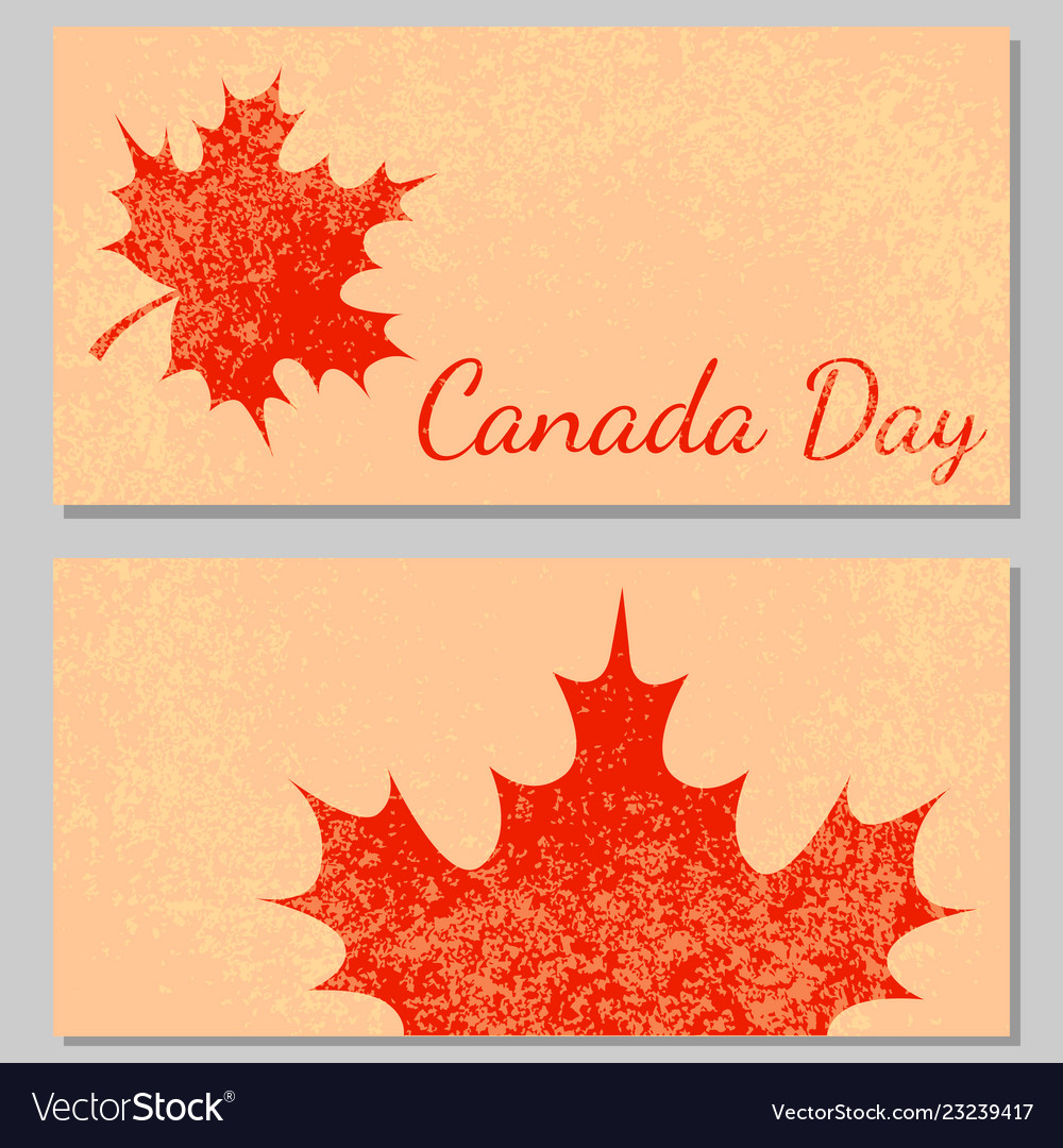 Canada day beige background part of the maple leaf vector image Canada day beige background part of the maple leaf
