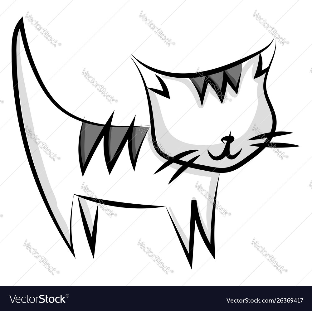 Premium Vector  Icon cat sketch on white background